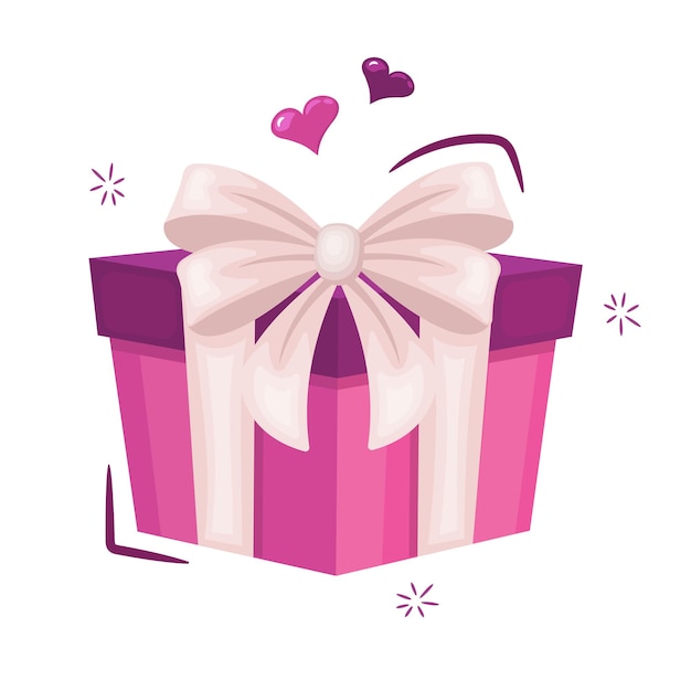 Vector vector de ilustración de caja de regalo perfecto para el día de san valentín