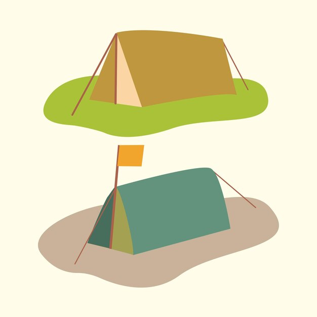 Vector de ilustración de campamento al aire libre
