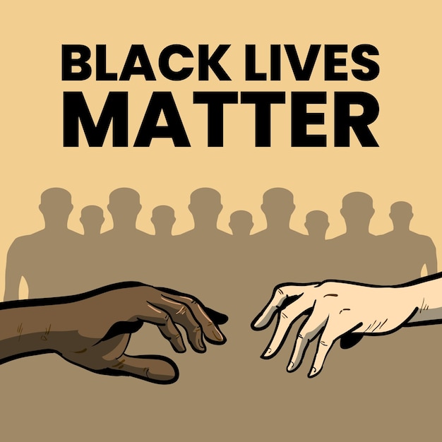 vector de ilustración de cartel de vida negra importa