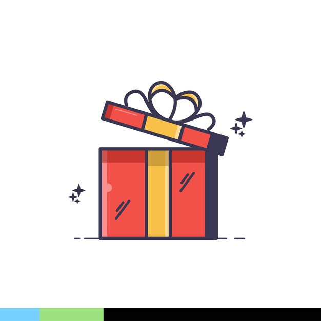 vector de ilustración de color suave de regalo de cumpleaños