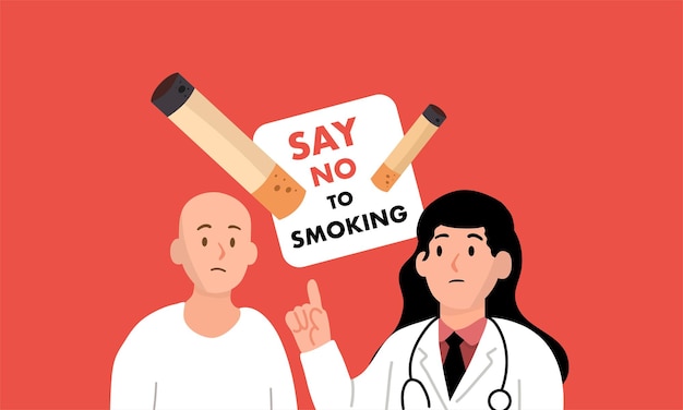 Vector de ilustración conceptual para el Día Mundial Sin Tabaco