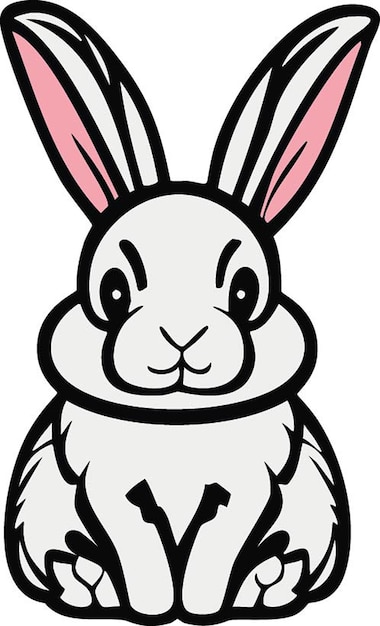 Vector de ilustración del contorno del conejo