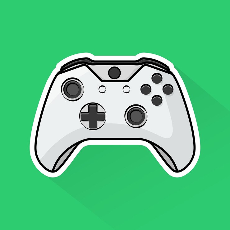 Vector vector de ilustración de controlador blanco en diseño plano