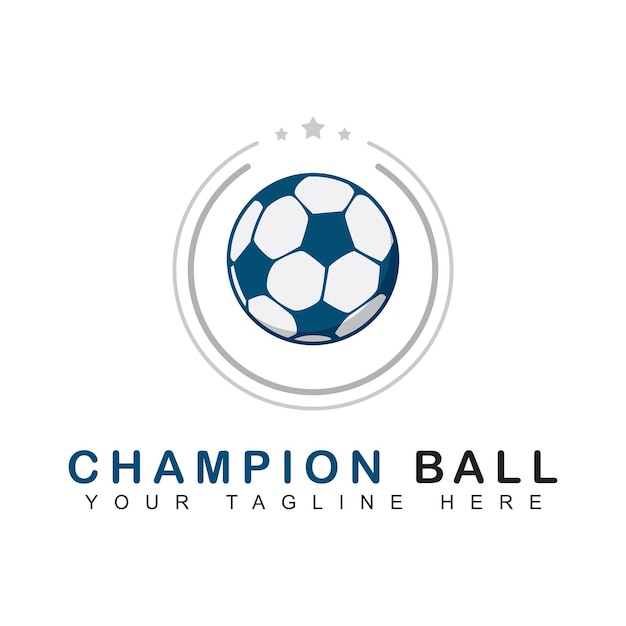 vector de ilustración creativa de logotipo de fútbol con estilo de círculo y estrella
