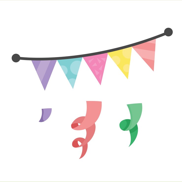 Vector de ilustración de decoración de fondo de fiesta Clipart