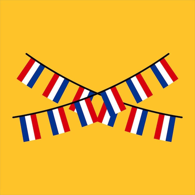Vector de ilustración de la designación de los elementos de Kings Day