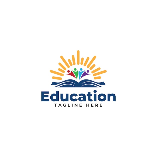 Vector de ilustración de la designación del logotipo de la educación