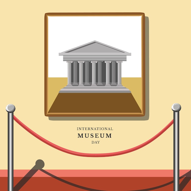 Vector vector de ilustración del día internacional de los museos