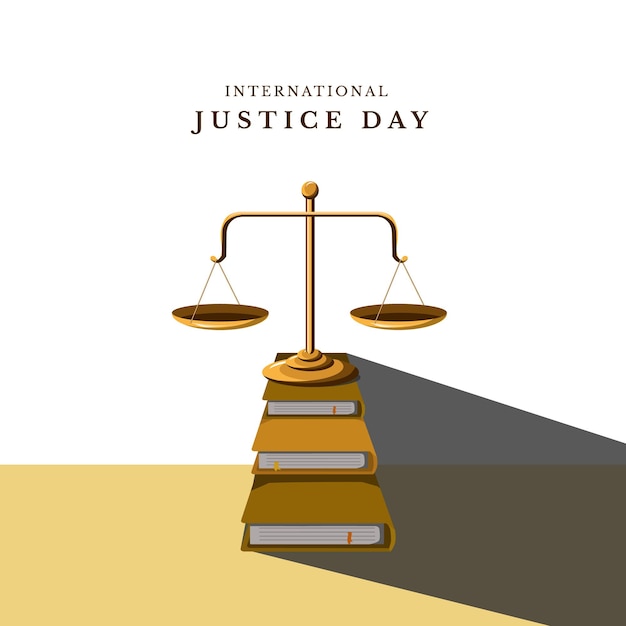 Vector de ilustración del día de la justicia internacional