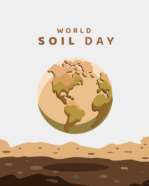 Vector de ilustración del día mundial del suelo