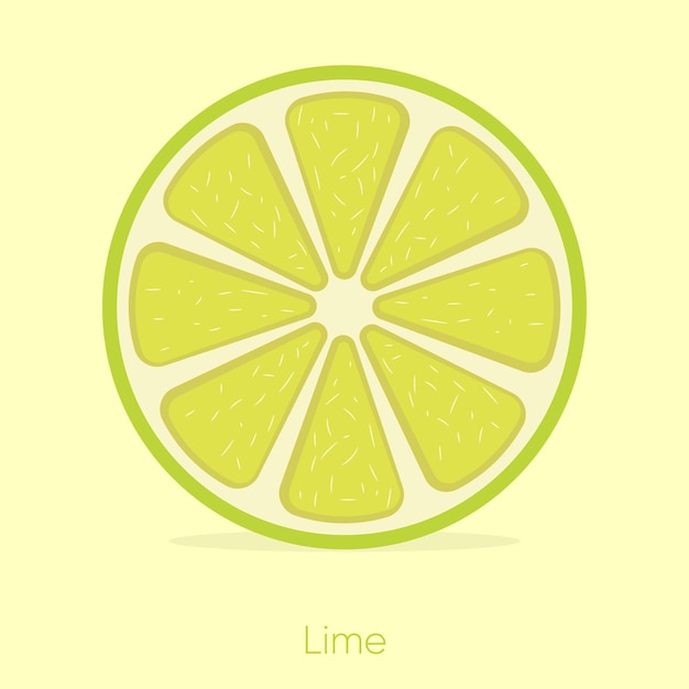 Vector de ilustración dibujada a mano de fruta de lima recuperada