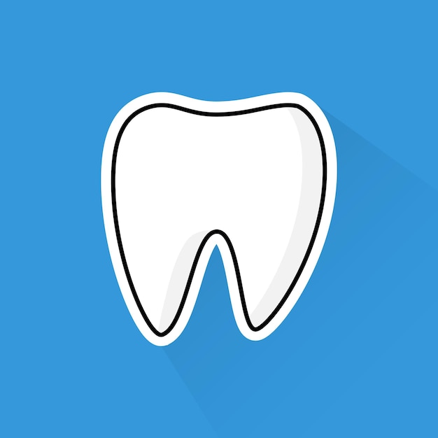 Vector de ilustración de dientes en diseño plano