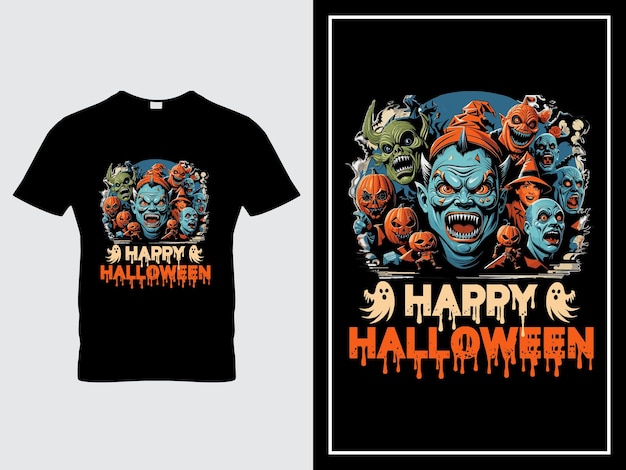 El vector de ilustración del diseño de la camiseta de halloween