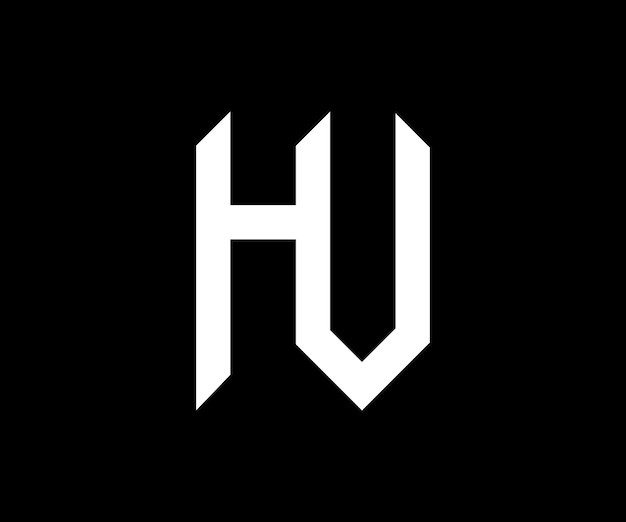 Vector de ilustración de diseño de logotipo HV Plantilla de vector de diseño de logotipo HV Vector de logotipo posterior HV