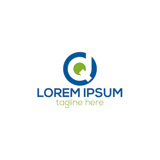 Vector de ilustración de diseño de logotipo QD de letra inicial creativa con plantilla de tipografía empresarial moderna