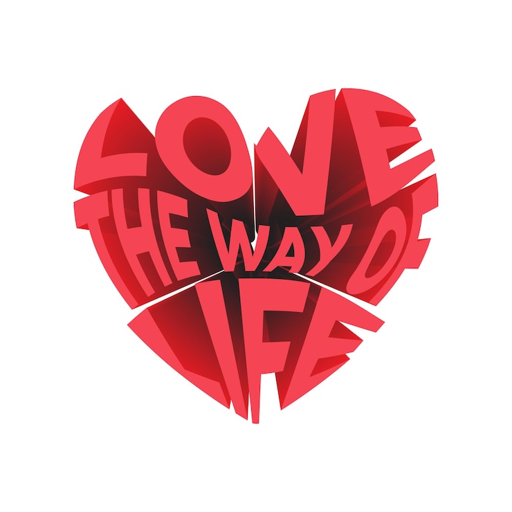 Vector de ilustración de efecto de texto de corazón emergente