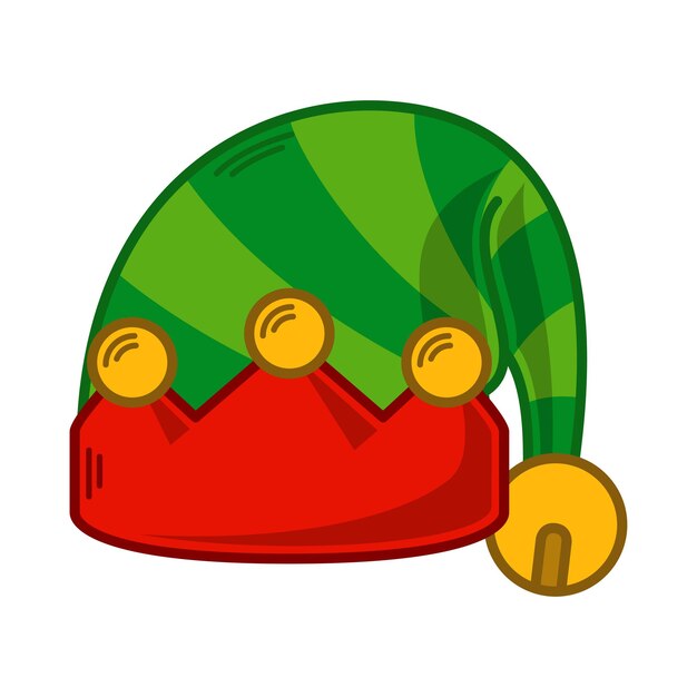 Vector de ilustración EPS 10 de sombrero de duende verde de dibujos animados