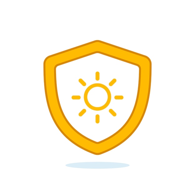 Vector ilustración de escudo de protección contra el sol o el calor