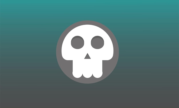 Vector de ilustración del esqueleto plano