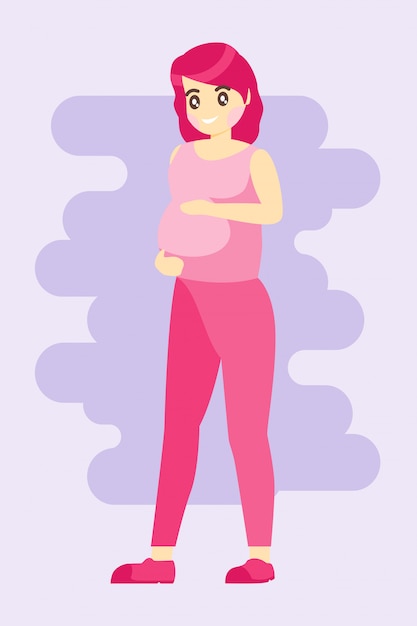 Vector ilustración feliz día de la madre pregante