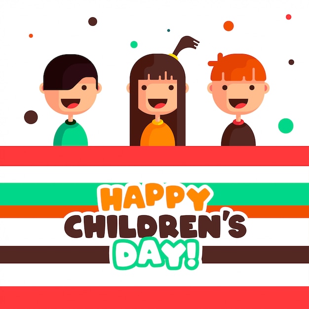 Vector vector de ilustración de feliz día del niño