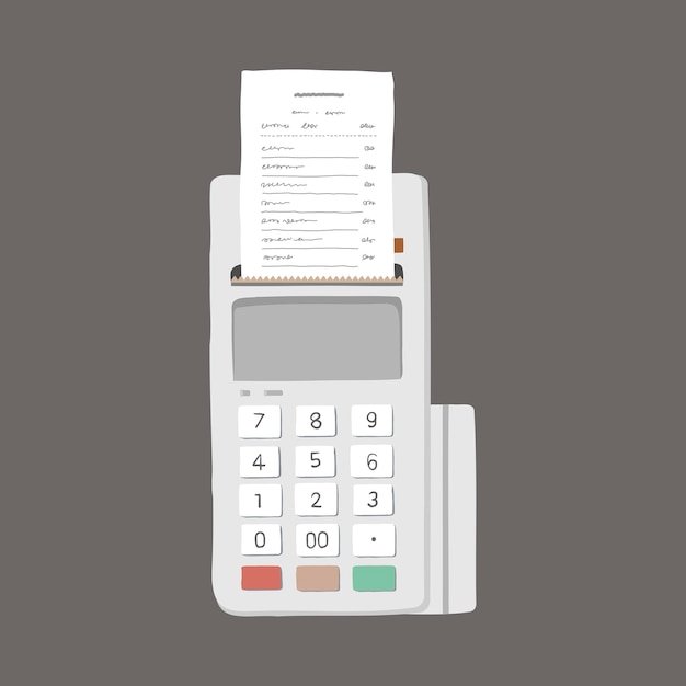Vector de ilustración de finanzas de pequeñas empresas para máquinas de tarjetas de crédito