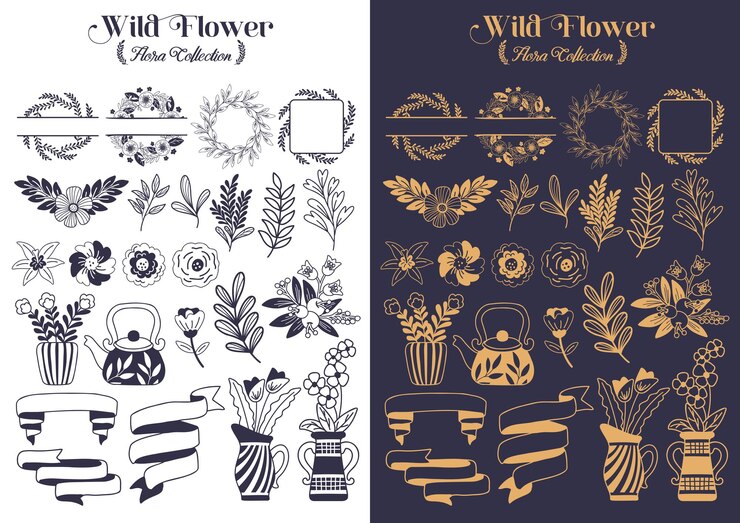 Vector de ilustración floral para banner, cartel, flyer