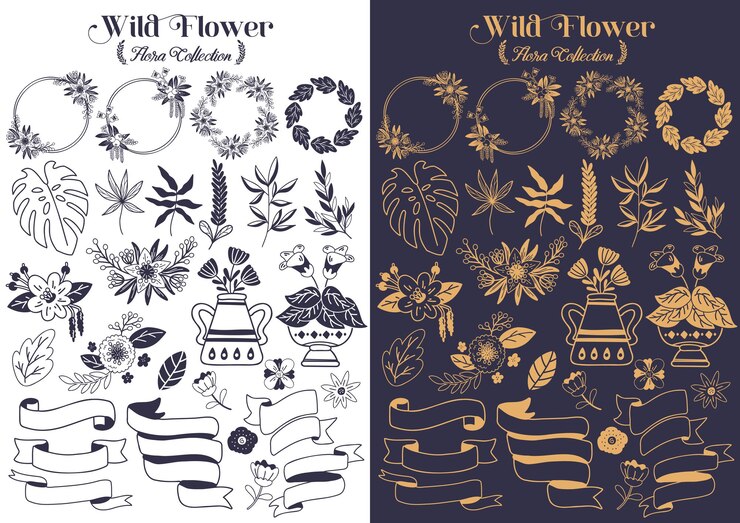 Vector de ilustración floral para banner, cartel, flyer