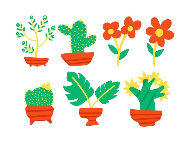 Vector de ilustración de flores planas