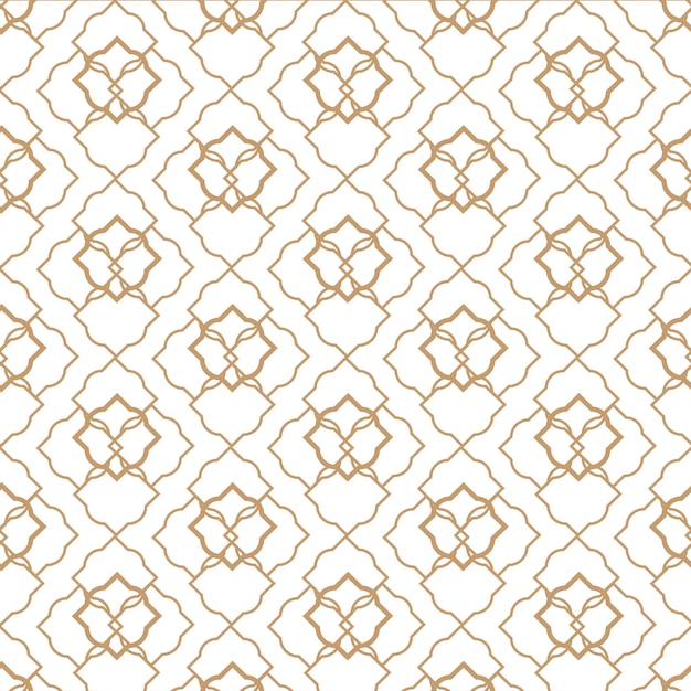 Vector de ilustración de fondo con patrón tradicional árabe islámico dorado