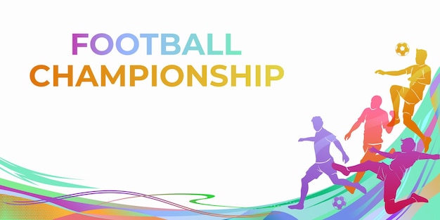 Vector de ilustración de fútbol Fondo de campeonato de fútbol para pancarta de póster y desollador