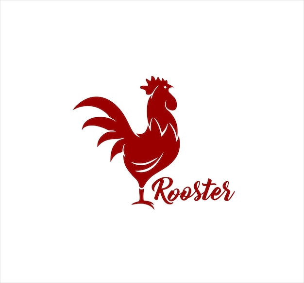 Vector de ilustración de gallo rojo