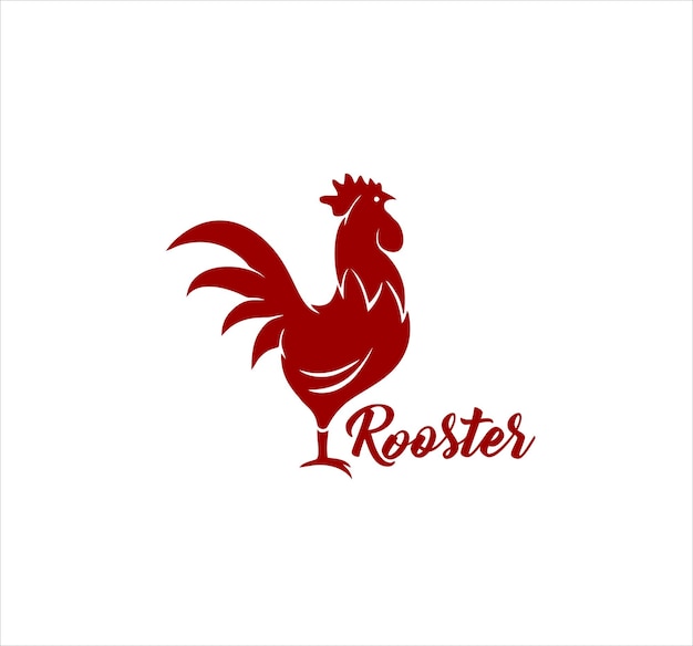 vector de ilustración de gallo rojo