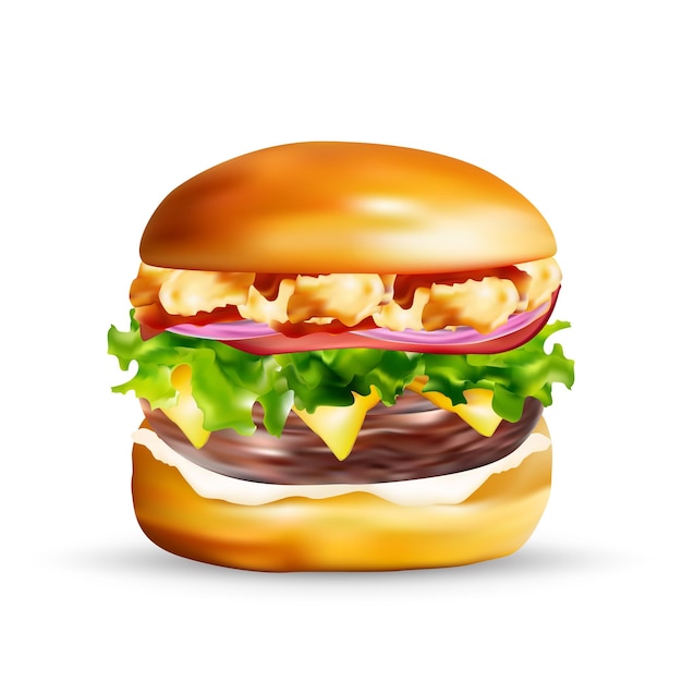 Vector de ilustración de hamburguesa