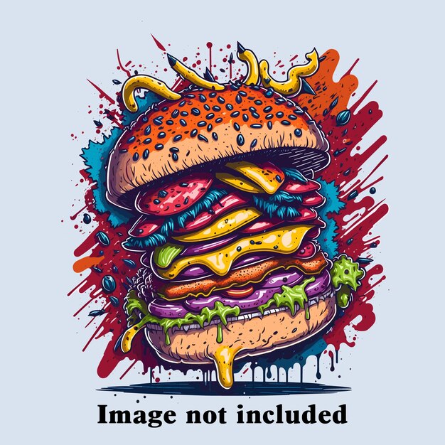 Vector de ilustración de hamburguesa