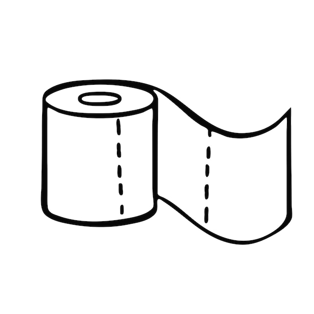 Vector vector de ilustración de higiene personal en rollo de papel higiénico