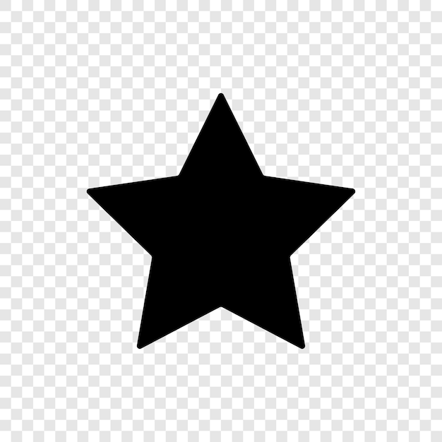 Vector de ilustración del icono de la estrella vector de las estrellas individuales negras