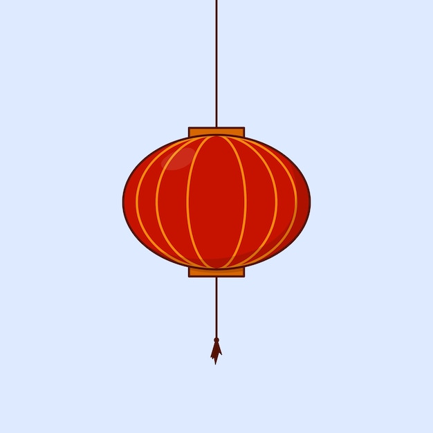 Vector de la ilustración del icono del festival de las linternas chinas Vector del festival chino