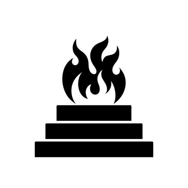 Vector de la ilustración del icono de fuego