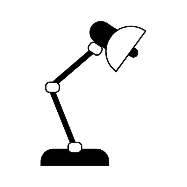Vector de ilustración del icono de la lámpara de estudio