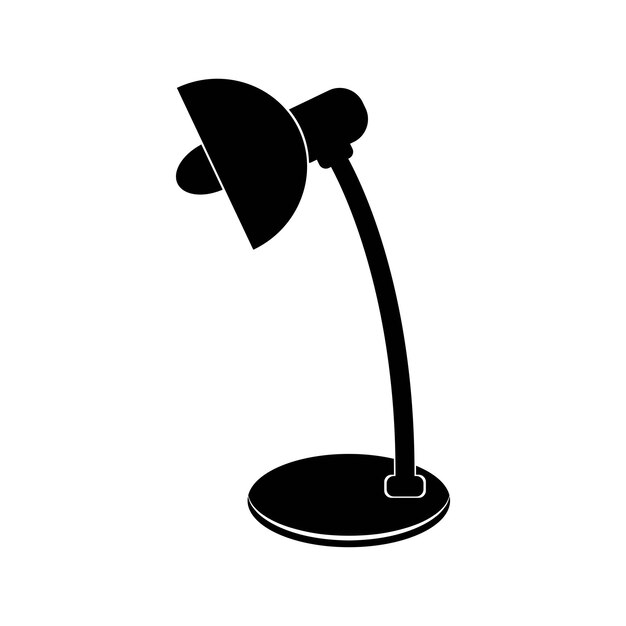 Vector de ilustración del icono de la lámpara de estudio