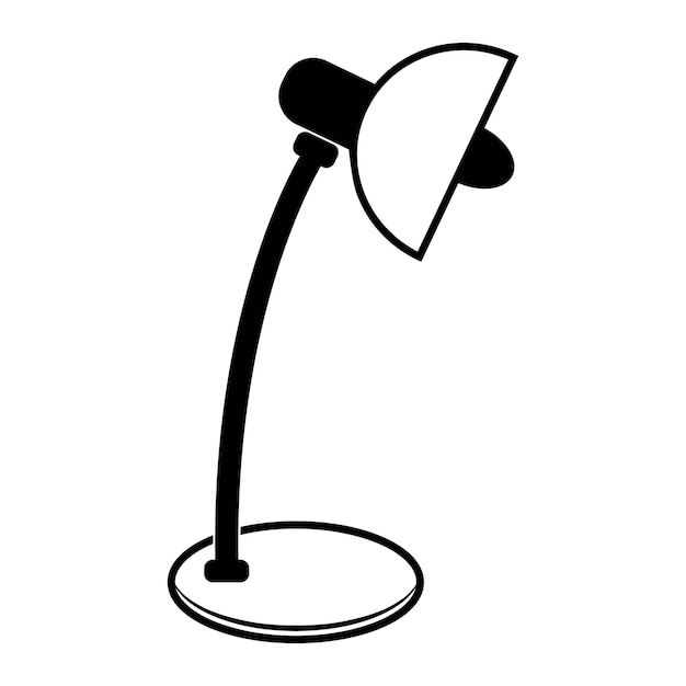 Vector de ilustración del icono de la lámpara de estudio