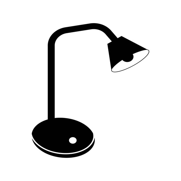 Vector de ilustración del icono de la lámpara de estudio
