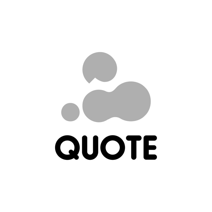 Vector de ilustración del icono del logotipo de Cloud Quote