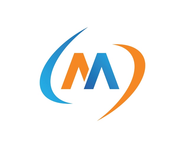 Vector de ilustración de icono de logotipo de letra M