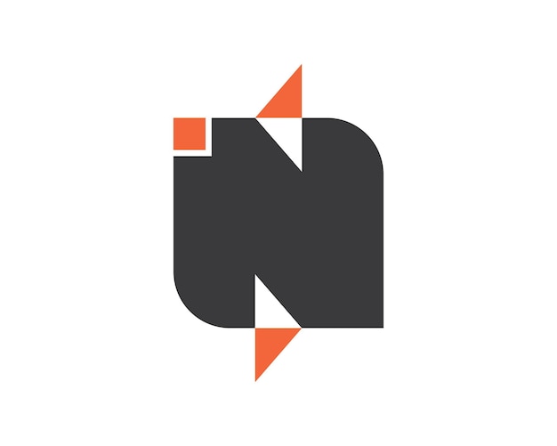 Vector de ilustración de icono de logotipo de letra n