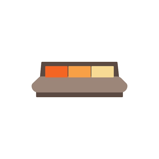 Vector de la ilustración del icono del sofá de la cama