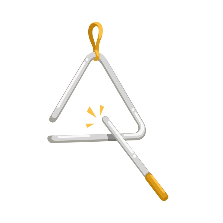 Vector vector de ilustración de instrumentos musicales de triángulo