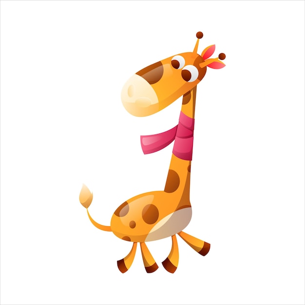 Vector ilustración jirafa colorido gráfico