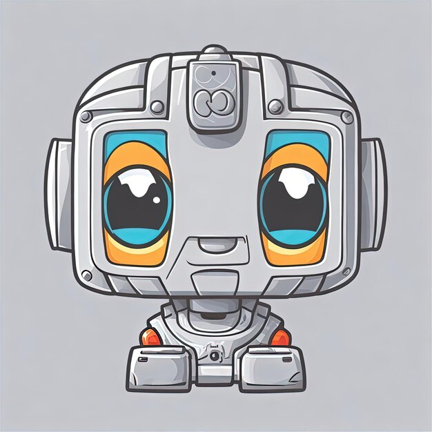 Vector vector de ilustración lindo robot bebé divertido